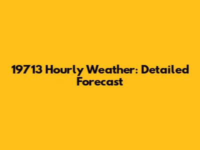 19713 Hourly Weather: Detailed Forecast