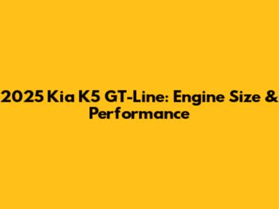 2025 Kia K5 GT-Line: Engine Size & Performance