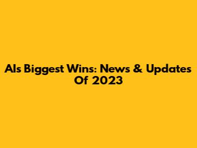 AI's Biggest Wins: News & Updates Of 2023