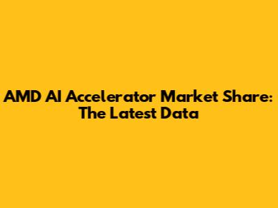 AMD AI Accelerator Market Share: The Latest Data