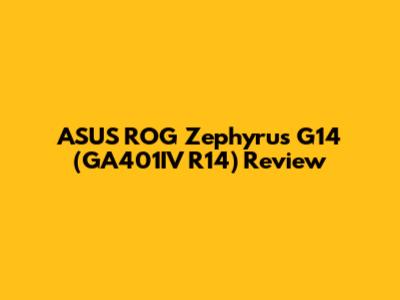 ASUS ROG Zephyrus G14 (GA401IV R14) Review
