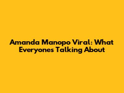 Amanda Manopo Viral: What Everyone's Talking About