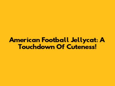 American Football Jellycat: A Touchdown Of Cuteness!