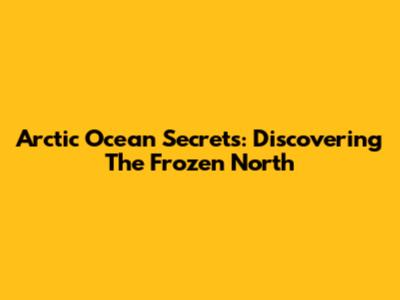 Arctic Ocean Secrets: Discovering The Frozen North