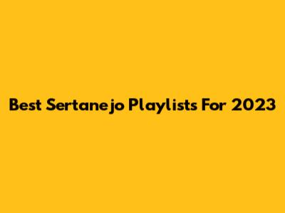 Best Sertanejo Playlists For 2023
