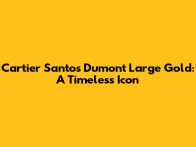 Cartier Santos Dumont Large Gold: A Timeless Icon