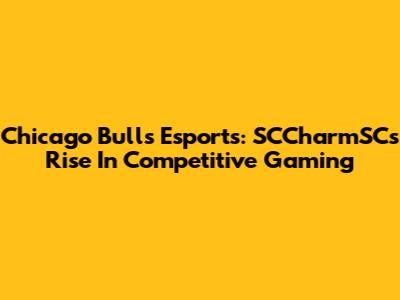 Chicago Bulls Esports: SCCharmSC's Rise In Competitive Gaming