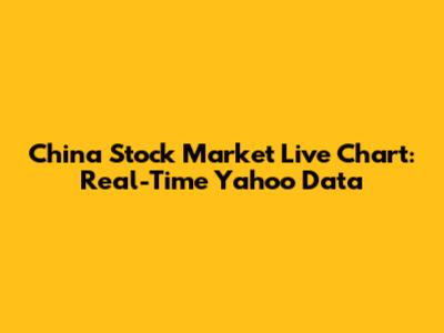 China Stock Market Live Chart: Real-Time Yahoo Data