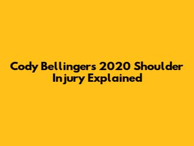 Cody Bellinger's 2020 Shoulder Injury Explained