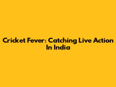 Cricket Fever: Catching Live Action In India