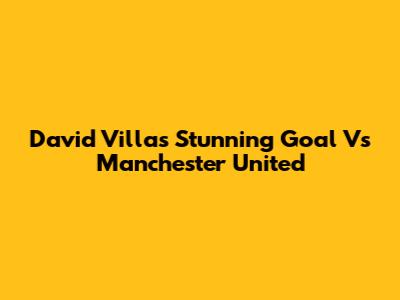 David Villa's Stunning Goal Vs Manchester United