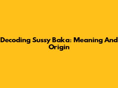 Decoding 'Sussy Baka': Meaning And Origin
