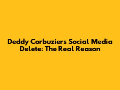 Deddy Corbuzier's Social Media Delete: The Real Reason