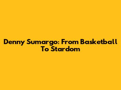 Denny Sumargo: From Basketball To Stardom