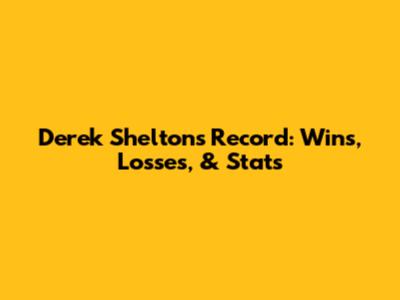 Derek Shelton's Record: Wins, Losses, & Stats
