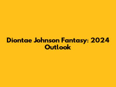 Diontae Johnson Fantasy: 2024 Outlook
