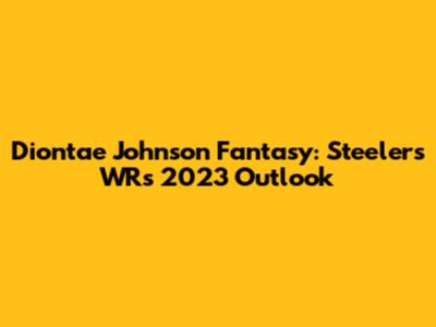 Diontae Johnson Fantasy: Steelers WR's 2023 Outlook