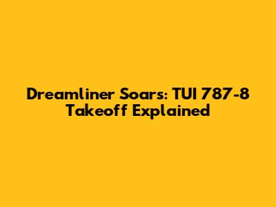 Dreamliner Soars: TUI 787-8 Takeoff Explained