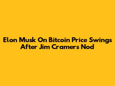 Elon Musk On Bitcoin Price Swings After Jim Cramer's Nod