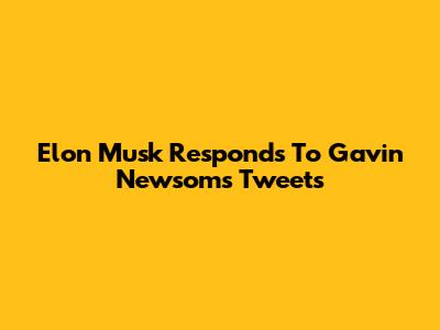 Elon Musk Responds To Gavin Newsom's Tweets