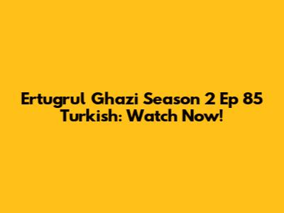 Ertugrul Ghazi Season 2 Ep 85 Turkish: Watch Now!