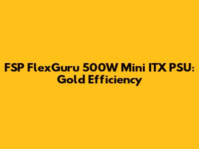 FSP FlexGuru 500W Mini ITX PSU: Gold Efficiency