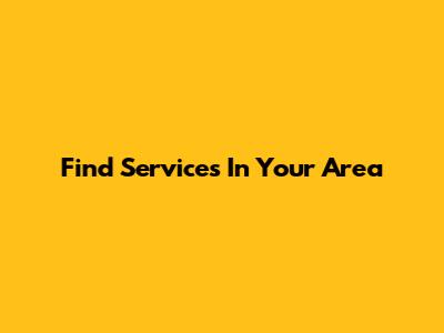Find Services In Your Area