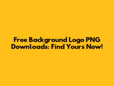 Free Background Logo PNG Downloads: Find Yours Now!