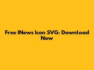 Free INews Icon SVG: Download Now