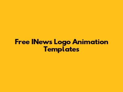 Free INews Logo Animation Templates