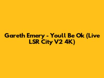 Gareth Emery - You'll Be Ok (Live LSR City V2 4K)
