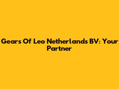 Gears Of Leo Netherlands BV: Your Partner