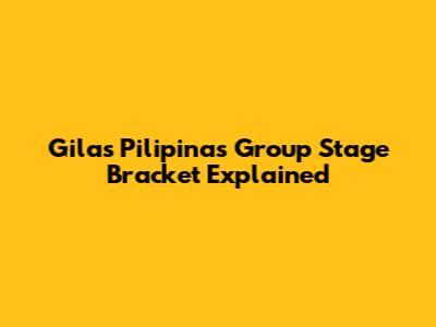 Gilas Pilipinas Group Stage Bracket Explained