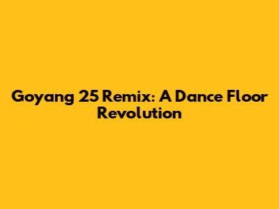 Goyang 25 Remix: A Dance Floor Revolution