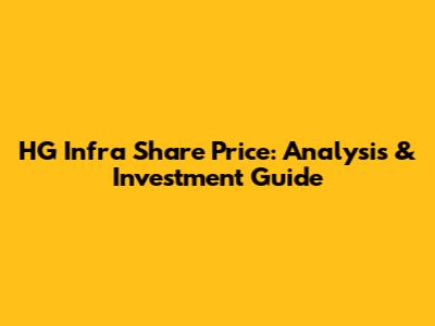HG Infra Share Price: Analysis & Investment Guide