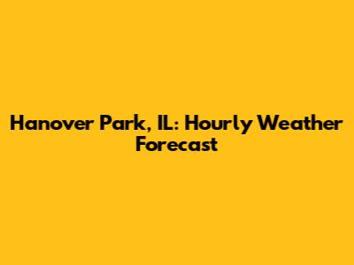 Hanover Park, IL: Hourly Weather Forecast
