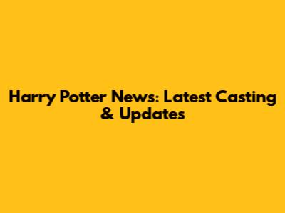 Harry Potter News: Latest Casting & Updates