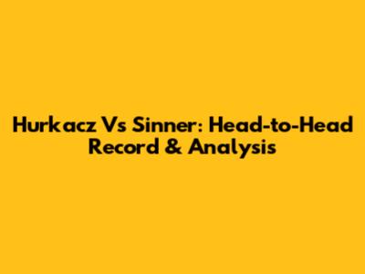Hurkacz Vs Sinner: Head-to-Head Record & Analysis