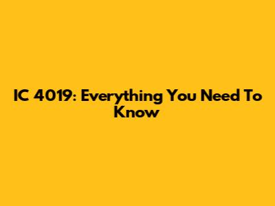 IC 4019: Everything You Need To Know