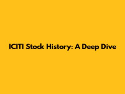 ICITI Stock History: A Deep Dive