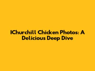 IChurchill Chicken Photos: A Delicious Deep Dive