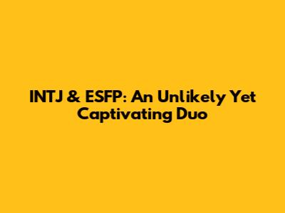 INTJ & ESFP: An Unlikely Yet Captivating Duo