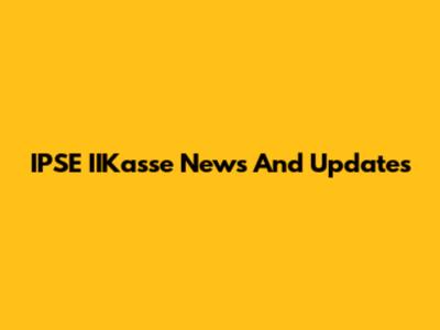 IPSE IIKasse News And Updates