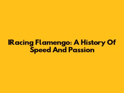 IRacing Flamengo: A History Of Speed And Passion