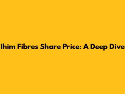 Ihim Fibres Share Price: A Deep Dive