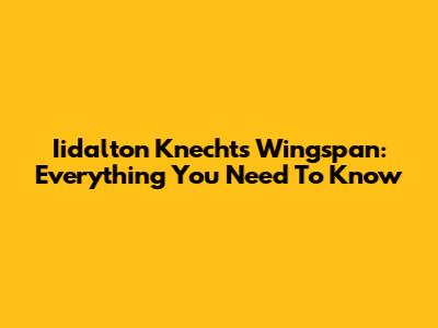 Iidalton Knecht's Wingspan: Everything You Need To Know