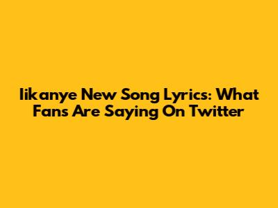 Iikanye New Song Lyrics: What Fans Are Saying On Twitter
