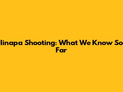Iinapa Shooting: What We Know So Far