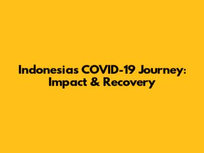 Indonesia's COVID-19 Journey: Impact & Recovery