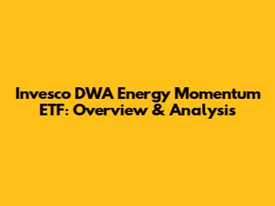 Invesco DWA Energy Momentum ETF: Overview & Analysis